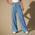 Loszittende casual broek met wijde pijpen voor dames Jelle Jora Mode