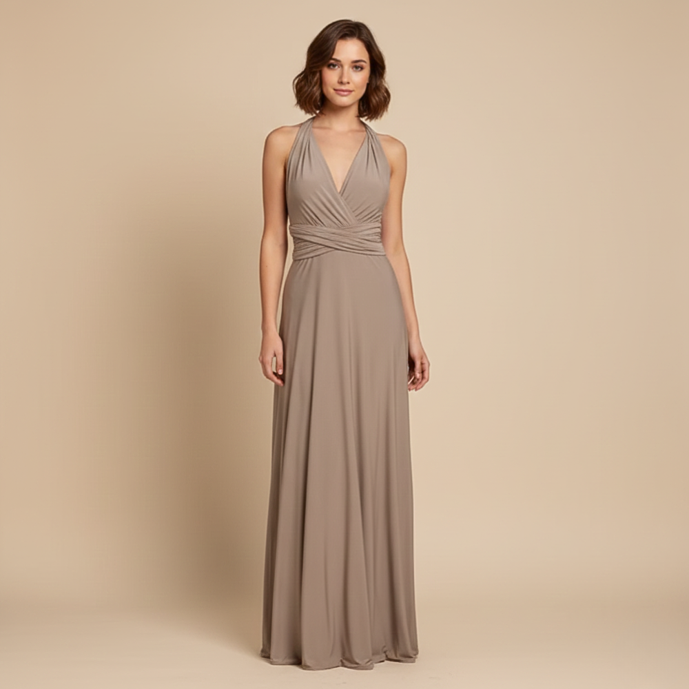 Multi-way maxi-jurk met bandjes voor dames Jelle Jora Mode