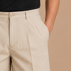Heren casual short met plooien en middelhoge taille met zakken Jelle Jora Mode