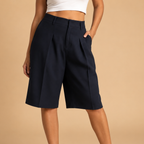 Dames geplooide bermuda-culotte Jelle Jora Mode