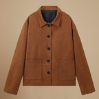 Vintage bruin jasje met revers en enkele knoopsluiting Jelle Jora Mode