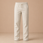 Heren casual broek met trekkoord en rechte pijpen Jelle Jora Mode