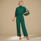 Hoge hals vloeiende jumpsuit voor dames Jelle Jora Mode