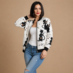 Casual bomberjack met bloemen print Jelle Jora Mode