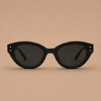 Dames retro cat-eye zonnebril in zwart Jelle Jora Mode