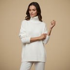 Dikke gebreide oversized coltrui voor dames Jelle Jora Mode