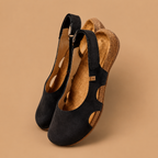 Dames platte sandalen met uitsnijdingen en slingback Jelle Jora Mode