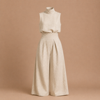 Dames elegante mouwloze set met coltrui en broek Jelle Jora Mode