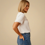 Elegante kanten blouse met korte mouwen Jelle Jora Mode