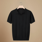 Heren gebreide slim fit polo met korte mouwen Jelle Jora Mode