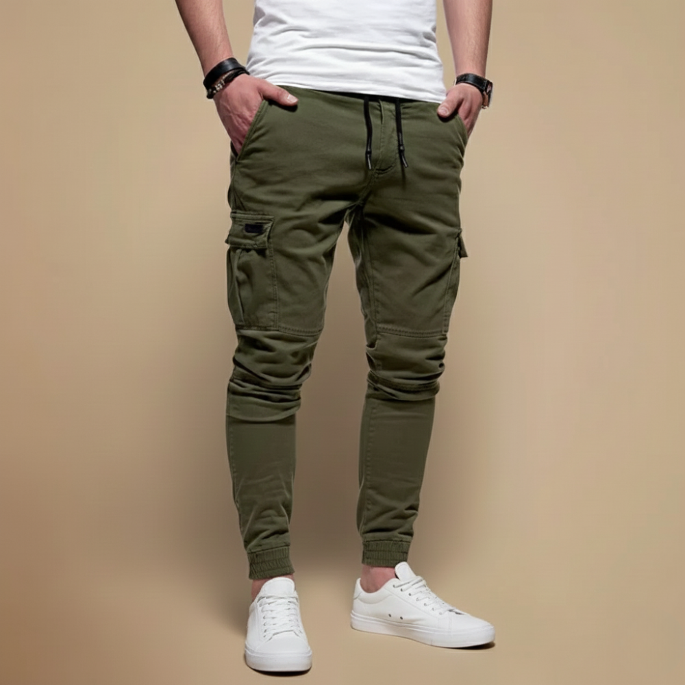 Casual effen gekleurde cargo joggingbroek Jelle Jora Mode