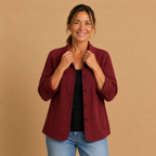 Damesblouse met omgeslagen kraag en knoopsluiting aan de voorkant Jelle Jora Mode
