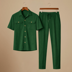 Wafelgebreid shirt en broek tweedelige set Jelle Jora Mode