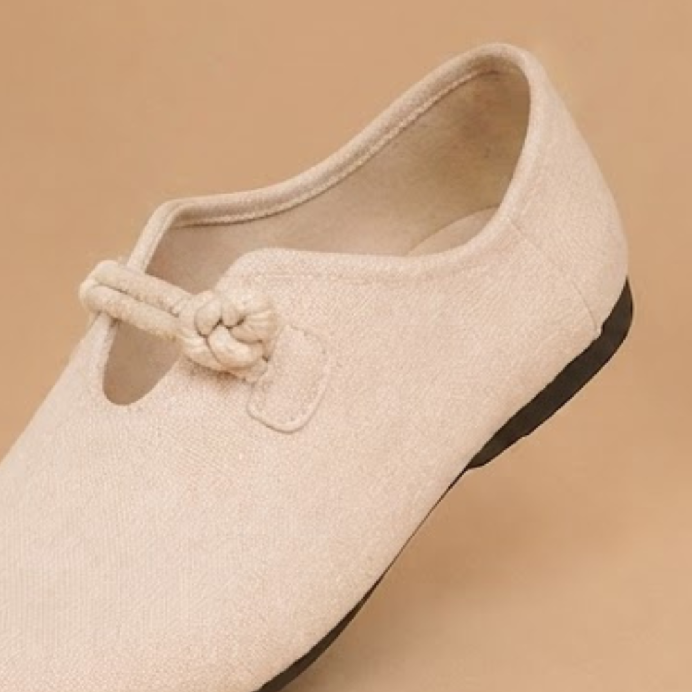 Damesloafers met touwknopen en instapmodel Jelle Jora Mode
