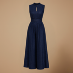 Dames mouwloze jumpsuit met plooien en wijde pijpen Jelle Jora Mode