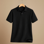 Heren slim fit gebreid polo t-shirt Jelle Jora Mode