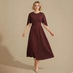 Dames elegante jurk met relaxte pasvorm