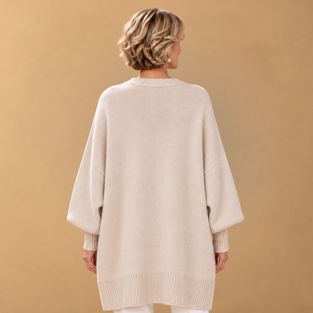 Dames oversized trui met ronde hals Jelle Jora Mode