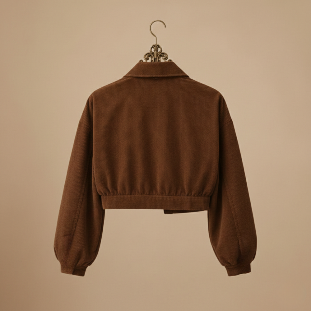 Vintage corduroy cropped jas Jelle Jora Mode