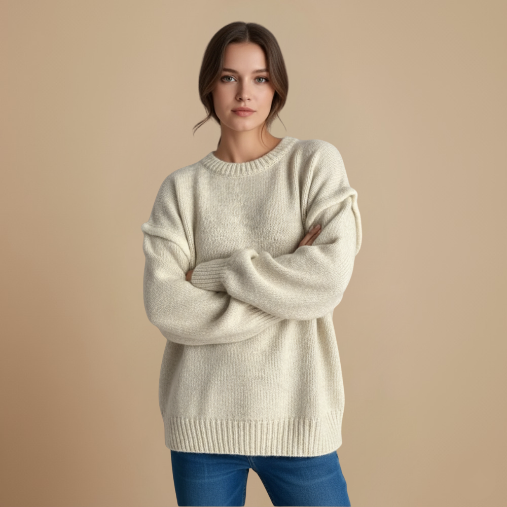 Dikke pullover met ronde hals Jelle Jora Mode