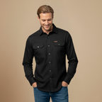Casual Tactisch Cargoshirt met Lange Mouwen Jelle Jora Mode
