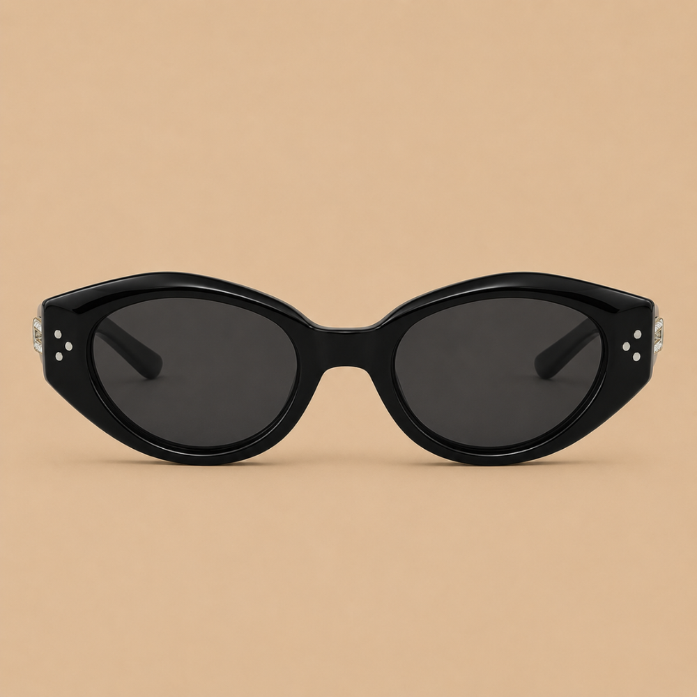 Dames cat-eye-zonnebril met metalen accenten Jelle Jora Mode