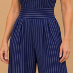 Dames gestreepte jumpsuit met wijde pijpen Jelle Jora Mode