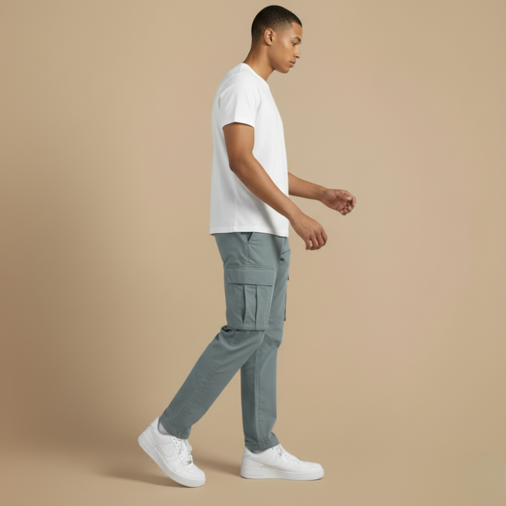 Casual Cargobroek met Trekkoord en Meerdere Zakken Jelle Jora Mode