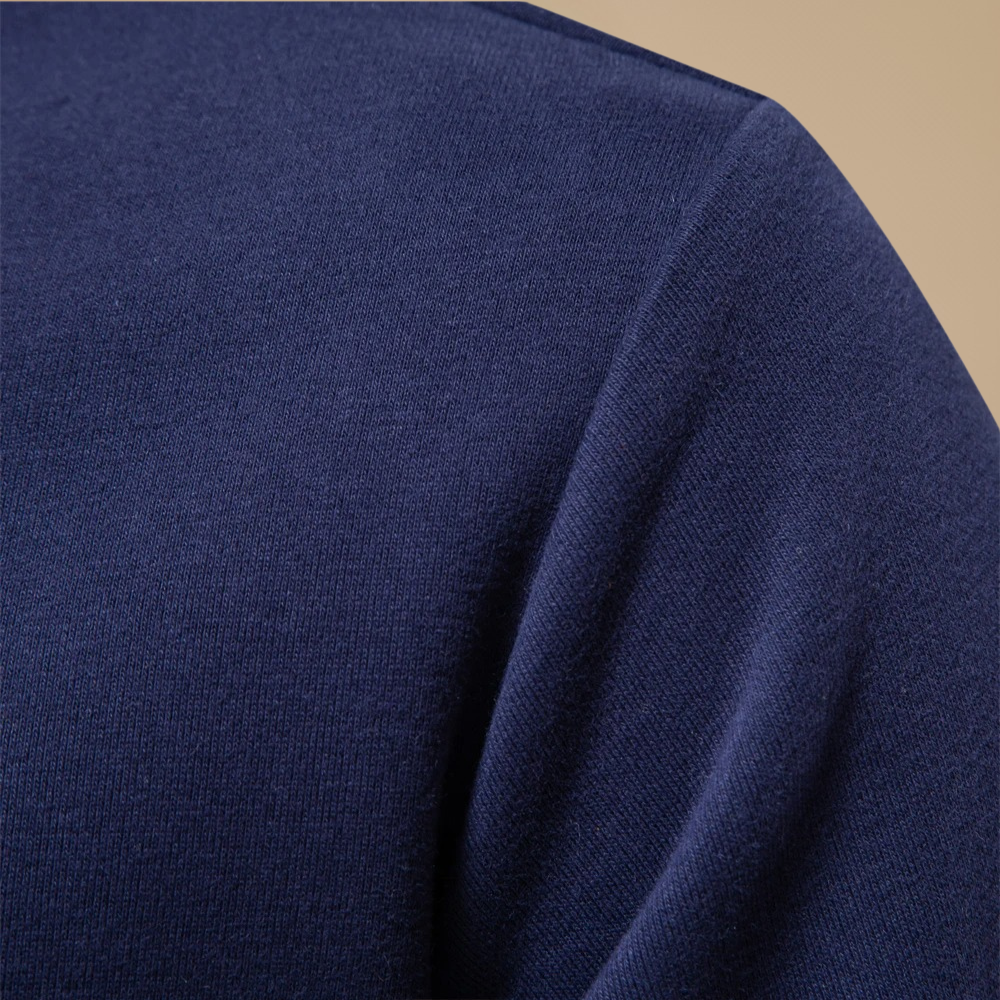 Heren sweater met lange mouwen en polo-kraag Jelle Jora Mode