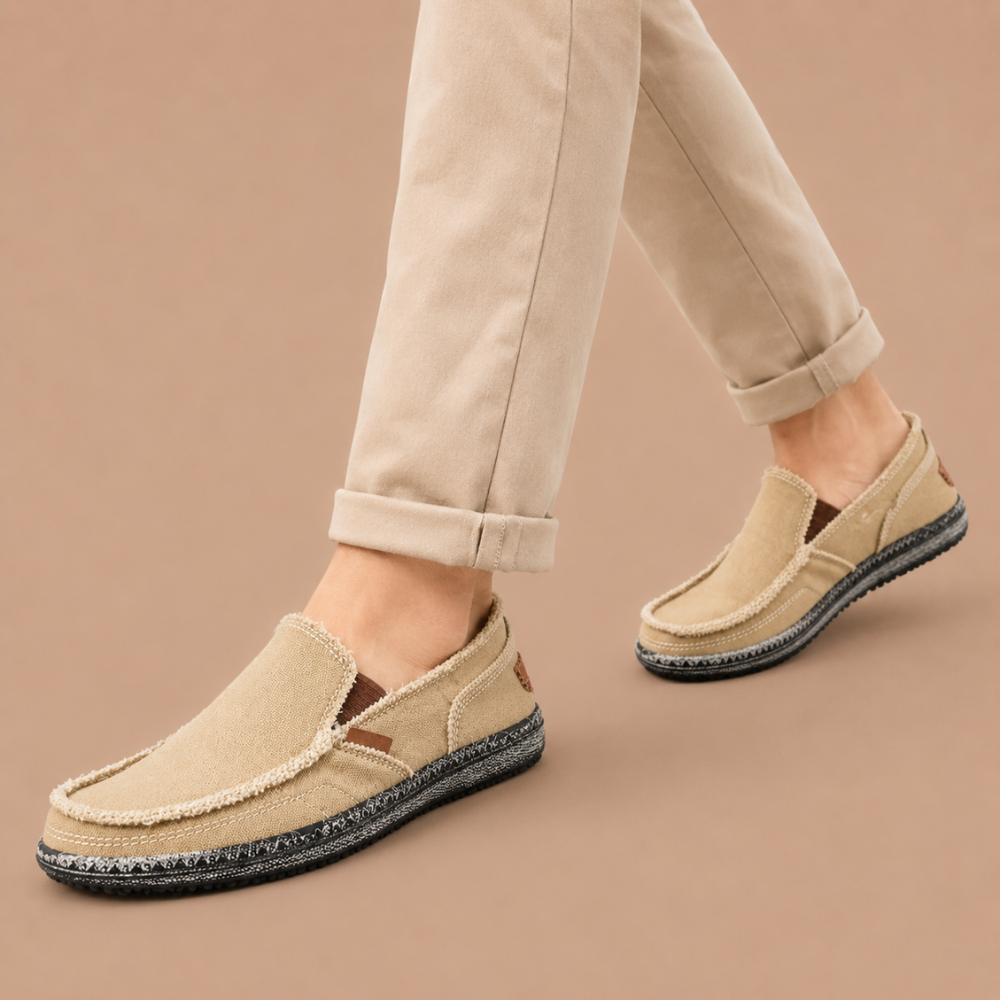 Heren comfortabele ademende instaploafers Jelle Jora Mode