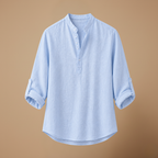 Heren casual blouse met V-hals en lange mouwen Jelle Jora Mode