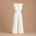 Dames casual jumpsuit met hoge taille en zakken Jelle Jora Mode