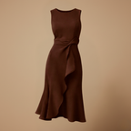 Dames mouwloze A-lijn midi-jurk elegante zomeroutfit Jelle Jora Mode