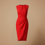 Dames casual geplooide mouwloze midi jurk Jelle Jora Mode