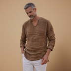 Heren casual T-shirt met lange mouwen voor de zomer Jelle Jora Mode