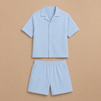 Heren set met overhemd met relaxte revers en korte broek Jelle Jora Mode