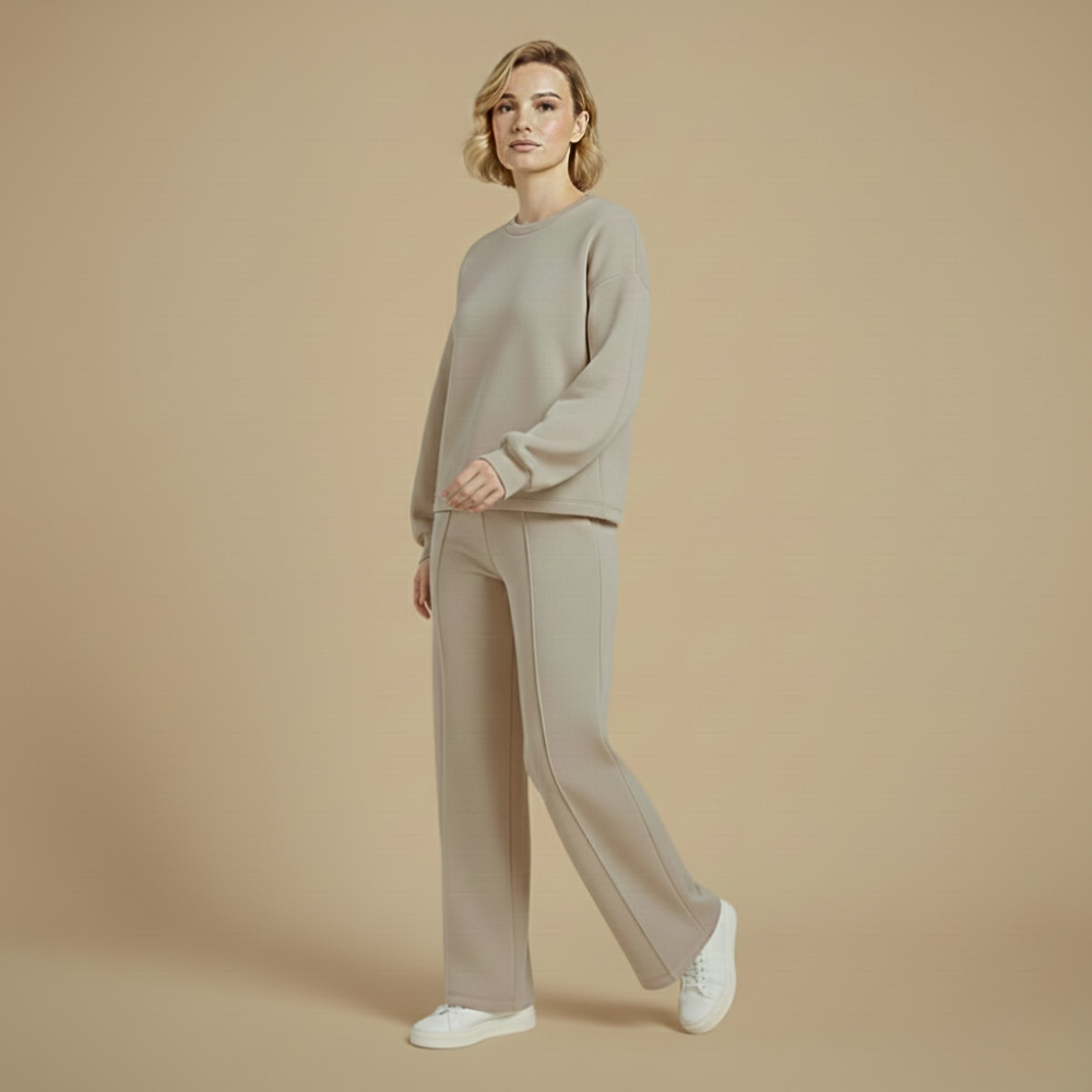 Casual tweedelige set met lange mouwen voor dames Jelle Jora Mode