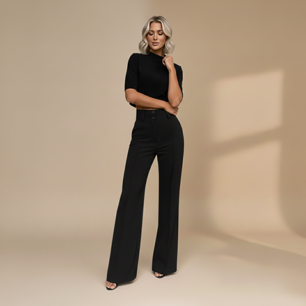 Tweedelige crop top en wijde broek voor dames Jelle Jora Mode