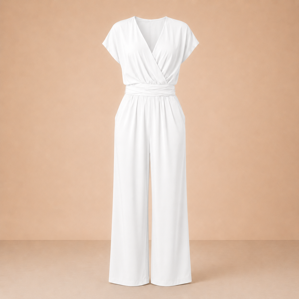 Dames jumpsuit met hoge taille en V-hals Jelle Jora Mode