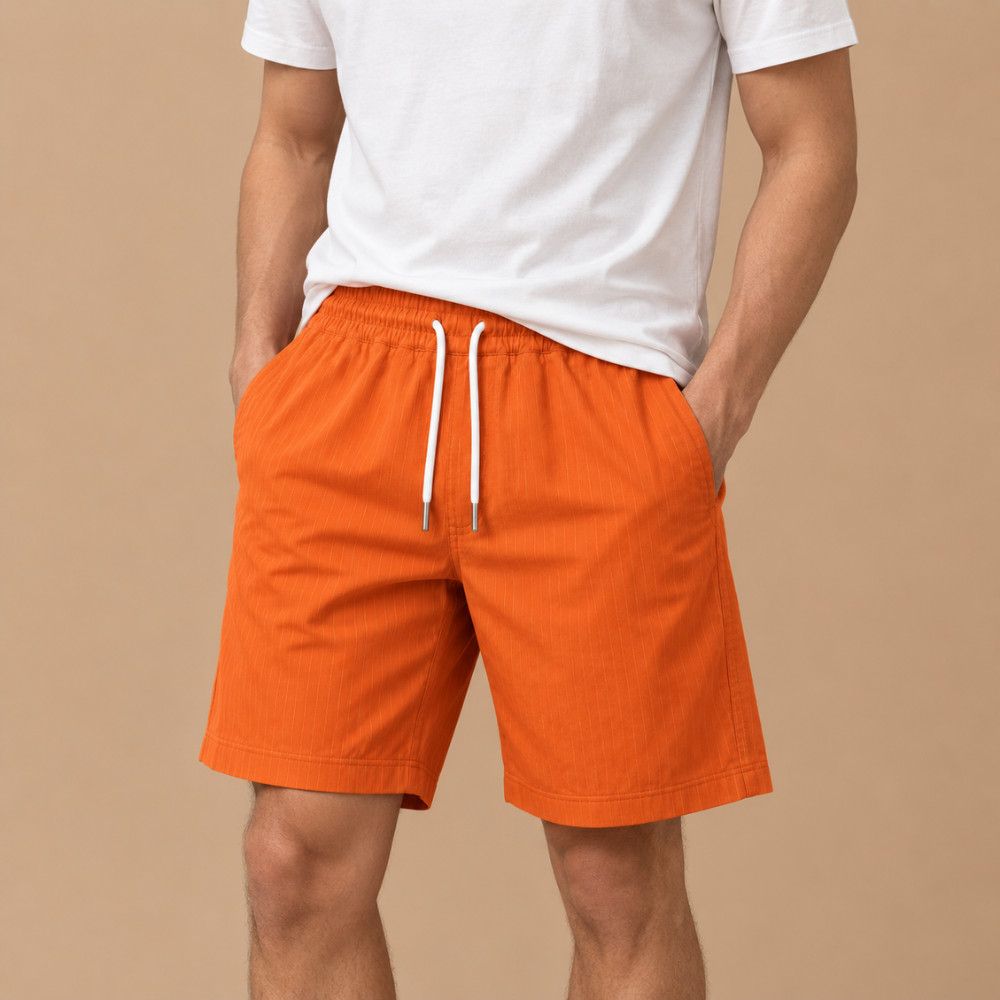 Heren strandboardshorts met trekkoord en zakken Jelle Jora Mode