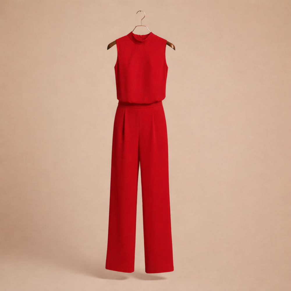 Elegante mouwloze jumpsuit met wijde pijpen Jelle Jora Mode