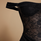 Dames elegante kanten maxi avondjurk Jelle Jora Mode