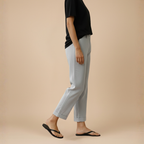 Casual broek met wijde pijpen en knoopsluiting voor dames Jelle Jora Mode