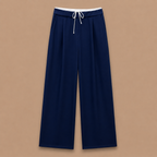 Dames casual broek met elastische tailleband en enkellengte Jelle Jora Mode