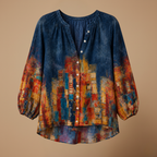 Dames casual blouse met halflange mouwen en knoopsluiting Jelle Jora Mode