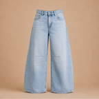 Damesjeans met wijde pijpen van stretchdenim Jelle Jora Mode
