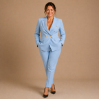 Dames elegant pak met broek en dubbele rij knopen Jelle Jora Mode