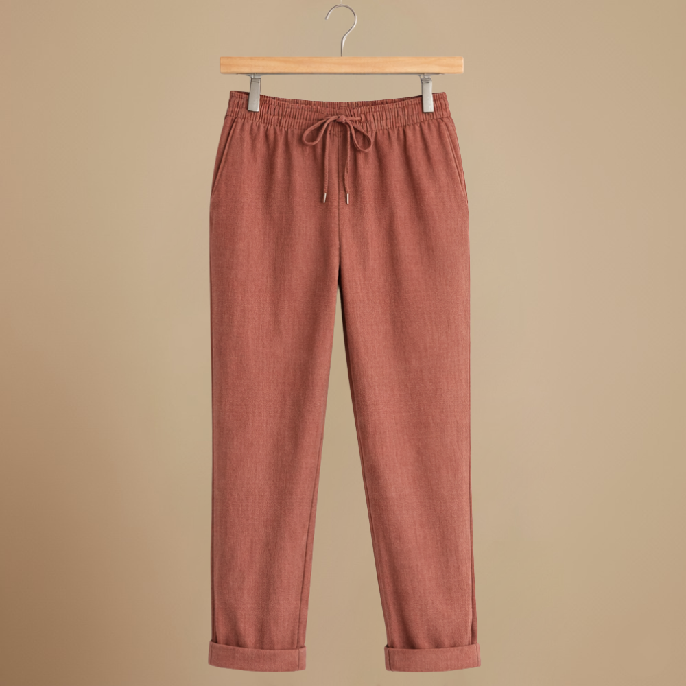 Broek met trekkoord hoge taille voor dames Jelle Jora Mode