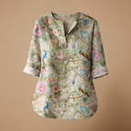 Damesblouse met bloemenprint en V-hals Jelle Jora Mode