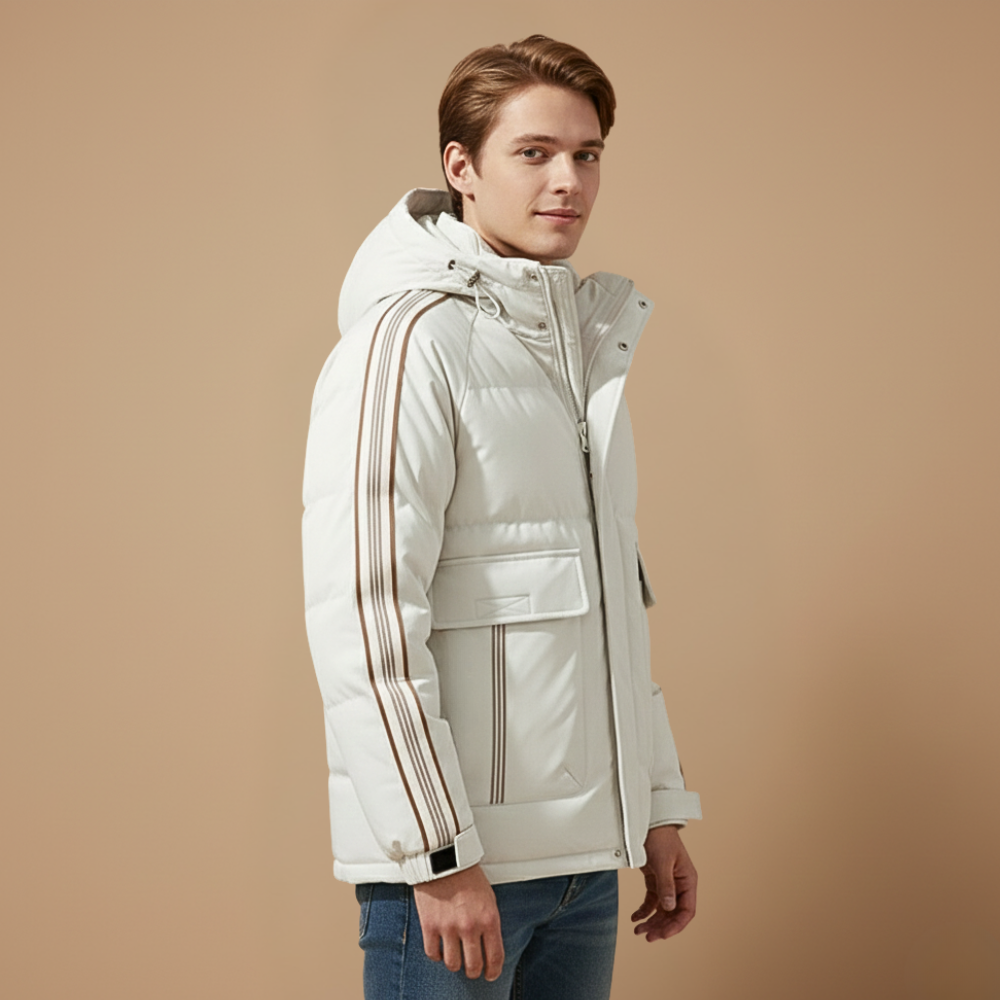 Heren winterjas met capuchon en losse pasvorm&nbsp; Jelle Jora Mode